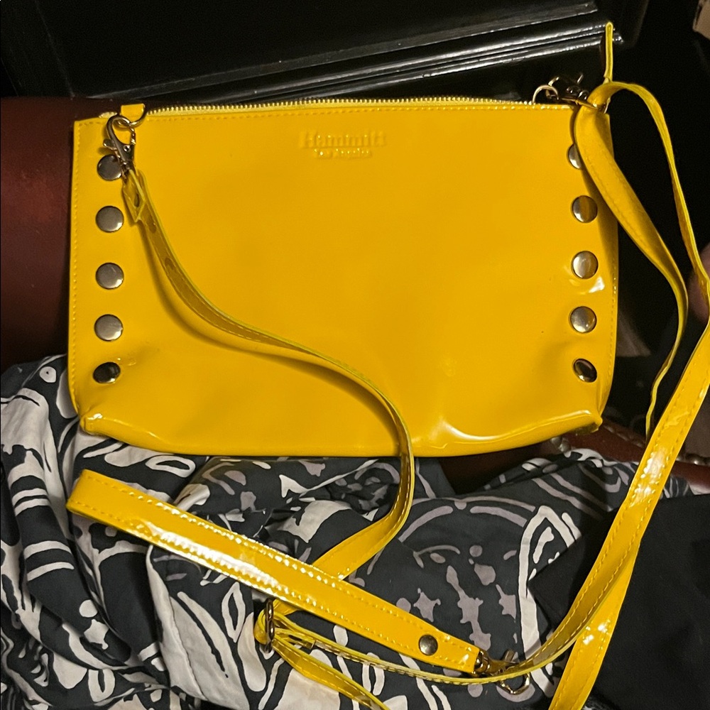 Hammitt Yellow Crossbody Bag with Silver Details